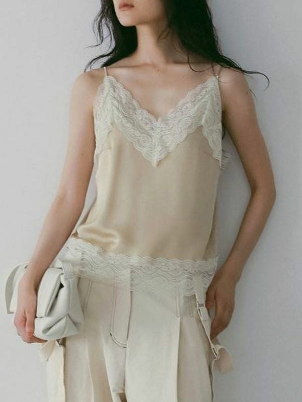 即納】 アンヌーク anuke 2026SpringSummer トップス Satin Lace