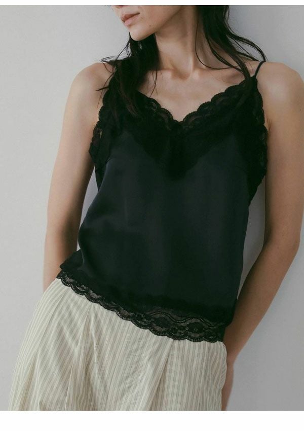 アンヌーク anuke 2026SpringSummer トップス Satin Lace Camisole 一