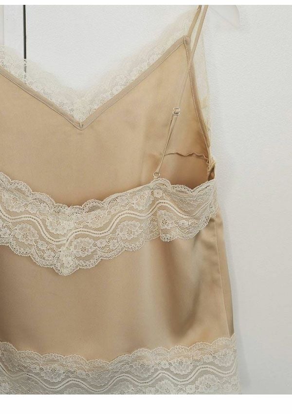 アンヌーク anuke 2026SpringSummer トップス Satin Lace Camisole 一