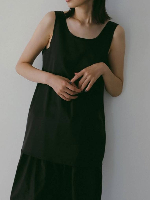 即納】 アンヌーク anuke 2026SpringSummer トップス Satin Uneck Tops
