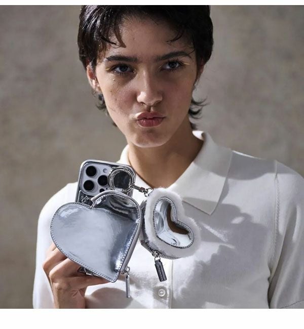 即納】【iPhone対応】 エジュー ajew glow heart pocket case iPhone16