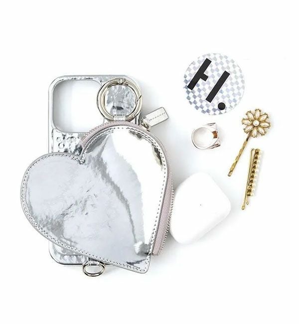 即納】【iPhone対応】 エジュー ajew glow heart pocket case iPhone16