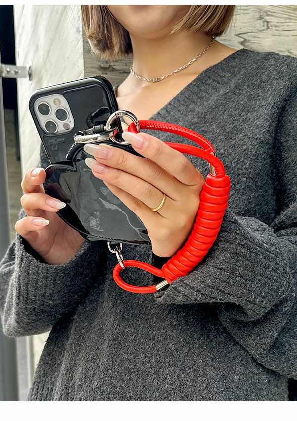 即納】【iPhone対応】 エジュー ajew glow heart pocket case iPhone16