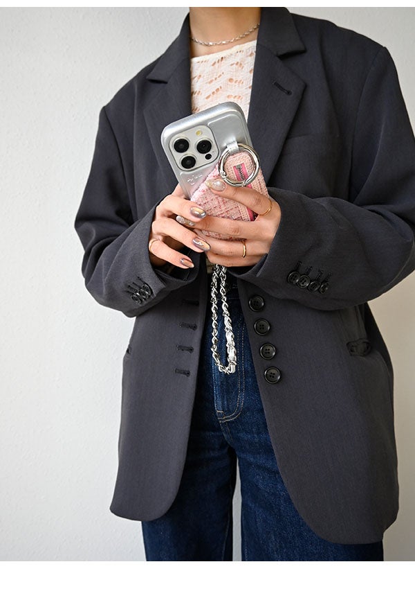 即納】【iPhone対応】 エジュー ajew tweed cadenas zipphone case