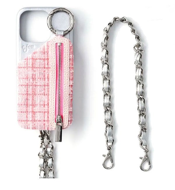即納】【iPhoneProMax対応】 エジュー ajew tweed cadenas zipphone