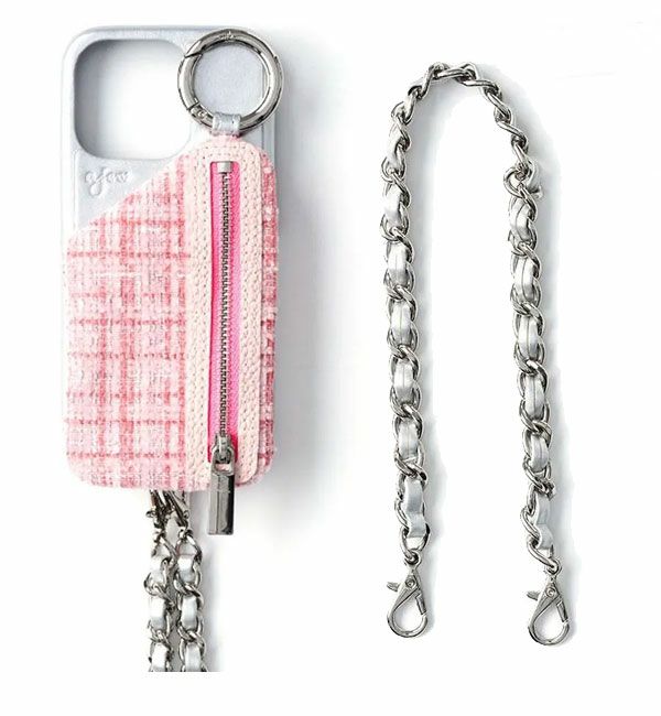即納】【iPhoneProMax対応】 エジュー ajew tweed cadenas zipphone