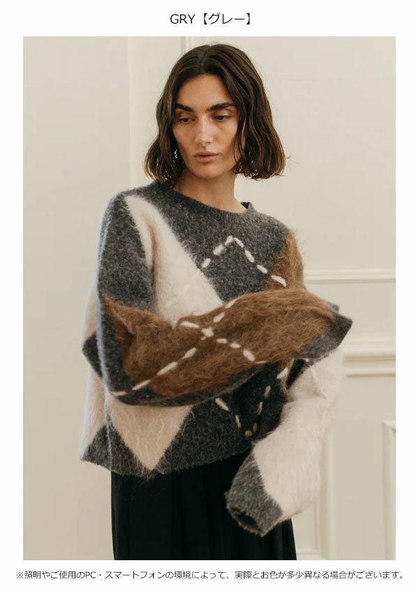 即納】 クレドナ CREDONA トップス BRITISH ARGILLE KNIT