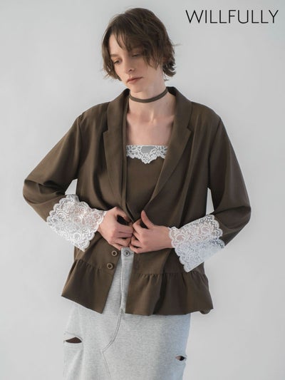 volume sleeve shirring hem tiered BL（シャツ/ブラウス）｜WILLFULLY 