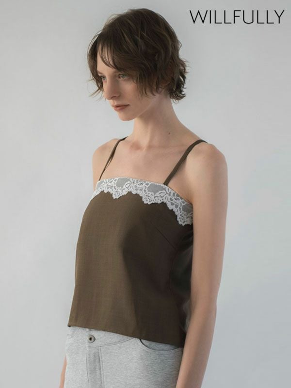 SALE50%OFF】【即納】 ウィルフリー WILLFULLY トップス lace basic