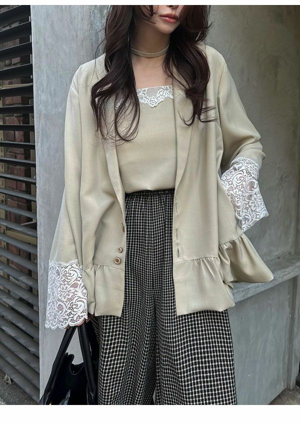 SALE50%OFF】【即納】 ウィルフリー WILLFULLY トップス lace basic 