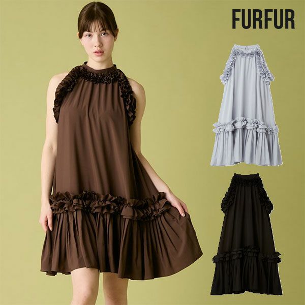 SALE20%OFF】ファーファー FURFUR トップス 25秋冬 フリルキャミ