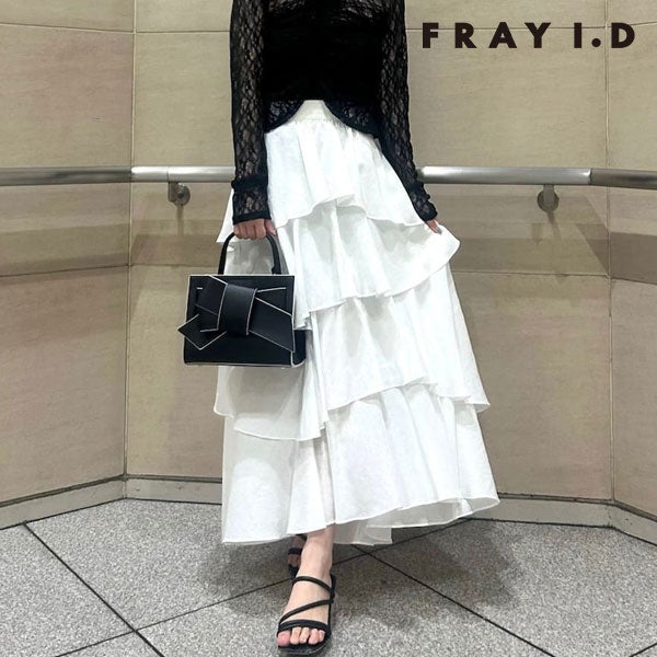 フレイアイディー frayi.d ボンディングチュール構築スカート チュールアシメティアードスカート(ロングスカート)｜スカート｜FRAY