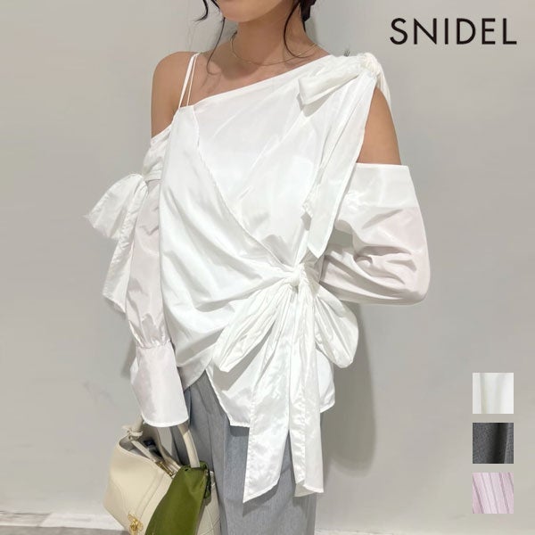 SALE50%OFF】【即納】 スナイデル SNIDEL トップス リボンデザイン