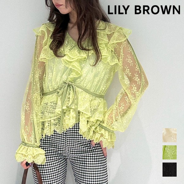 新品リリーブラウンお花トップス LILY BROWN リリーブラウン Lily Brown フラワー刺繍トップス （ピンク