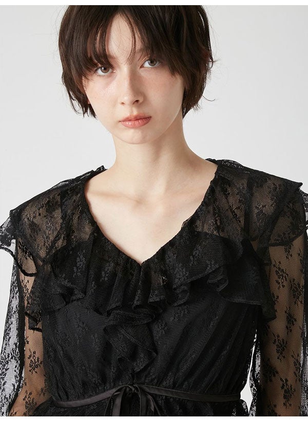 即納】リリー ブラウン LILY BROWN トップス 26春夏 ラッフルレース