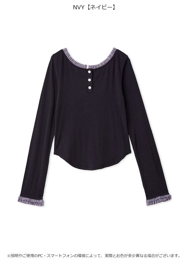 リリー ブラウン LILY BROWN トップス 26春夏 バックオープンヘンリー