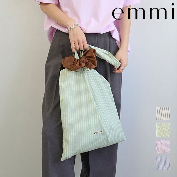 即納】 エミ emmi バッグ シュシュ付きemmiロゴトートバッグ セット
