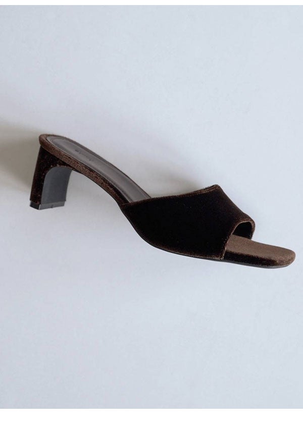 即納】アンヌーク anuke 2026Prefall シューズ Squaretoe Velour Mule