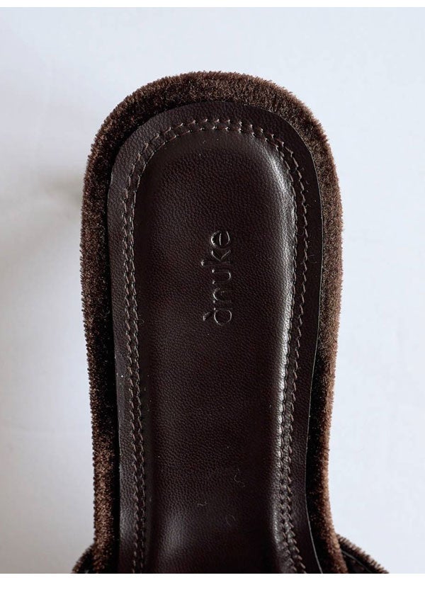 即納】アンヌーク anuke 2026Prefall シューズ Squaretoe Velour Mule
