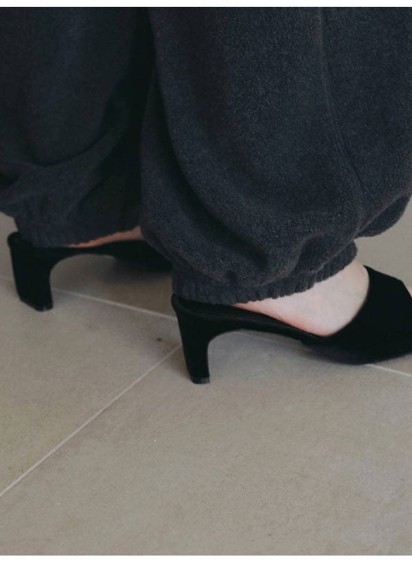 即納】アンヌーク anuke 2026Prefall シューズ Squaretoe Velour Mule