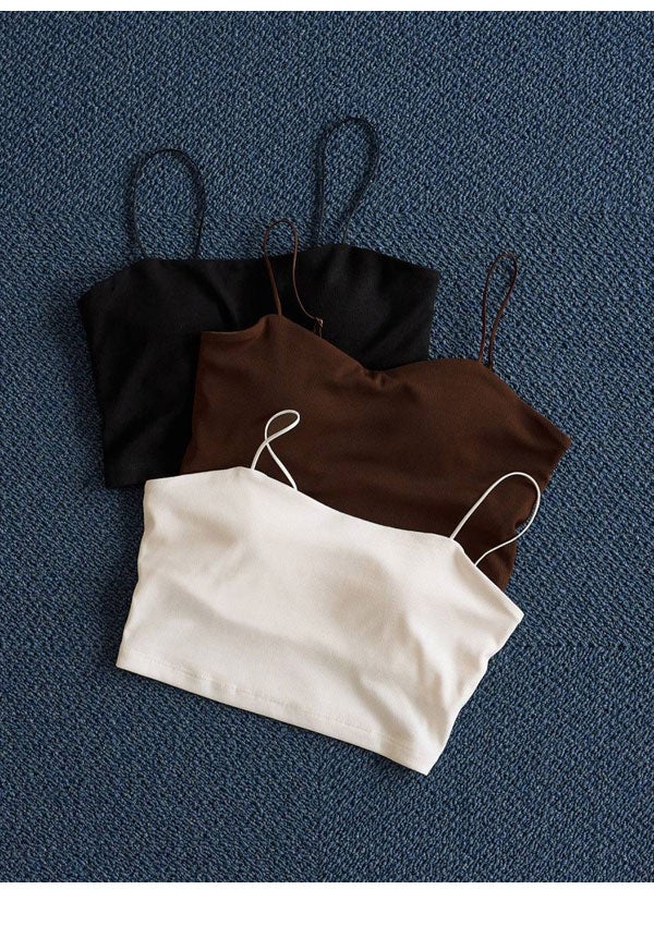 即納】アンヌーク anuke 2026Prefall トップス Padin Half Camisole パ