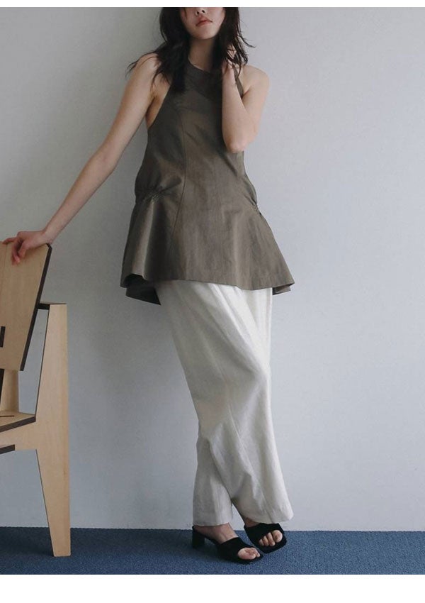 即納】 アンヌーク anuke 2026Prefall トップス Ribbon Peplum Tops 