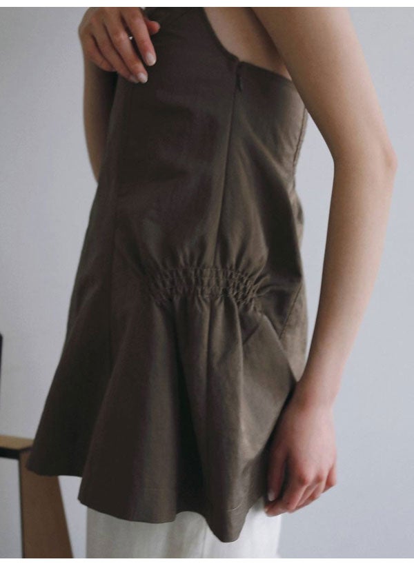 即納】 アンヌーク anuke 2026Prefall トップス Ribbon Peplum Tops 