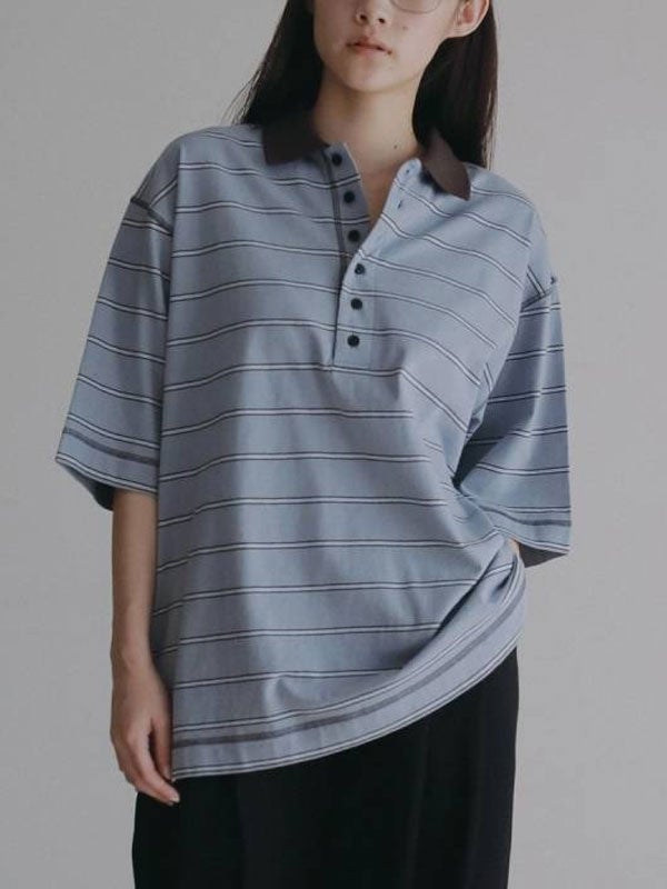 アンヌーク anuke 2026Prefall トップス Border Loose Polotops 7月
