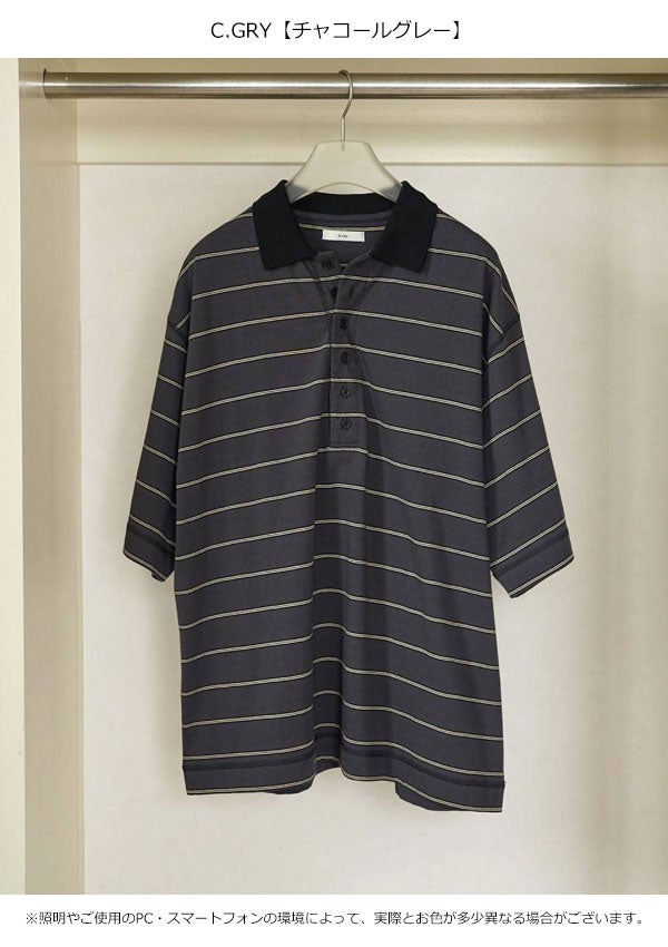 アンヌーク anuke 2026Prefall トップス Border Loose Polotops 7月