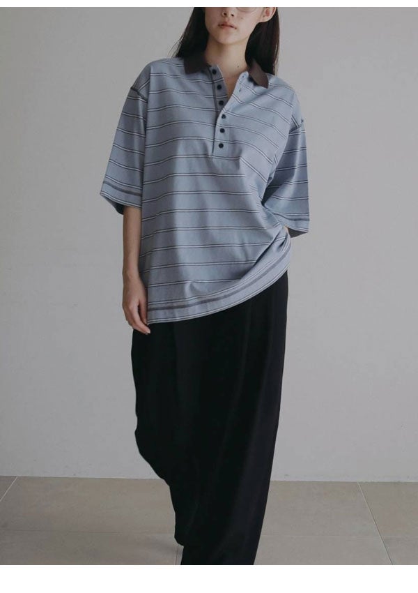 アンヌーク anuke 2026Prefall トップス Border Loose Polotops 7月
