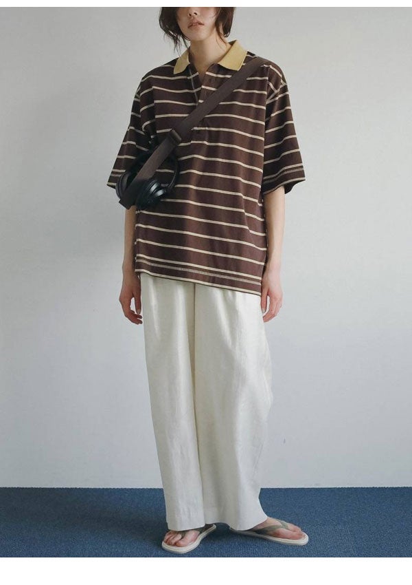 アンヌーク anuke 2026Prefall トップス Border Loose Polotops 7月