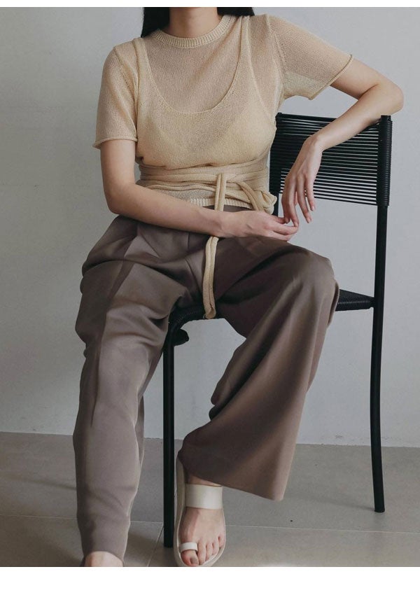 アンヌーク anuke 2026Prefall トップス Wrapcami Layered Knit 7月