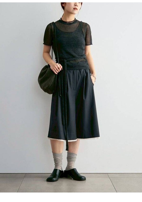 アンヌーク anuke 2026Prefall トップス Wrapcami Layered Knit 7月