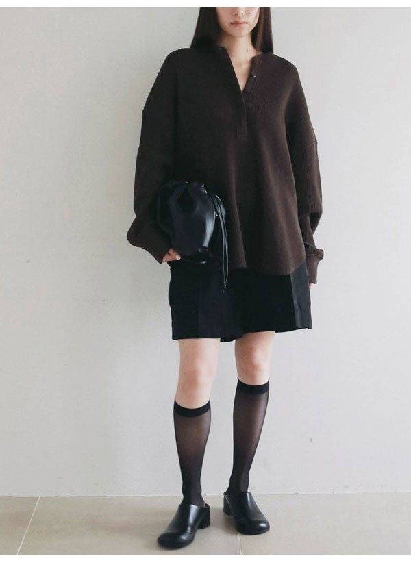 アンヌーク anuke 2026Prefall トップス Waffle Loose Henleytops 8月