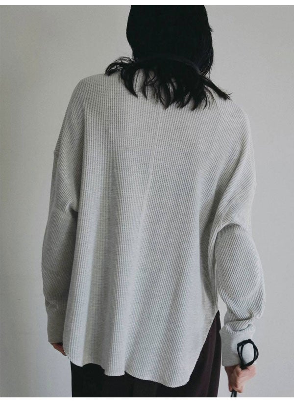 アンヌーク anuke 2026Prefall トップス Waffle Loose Henleytops 8月