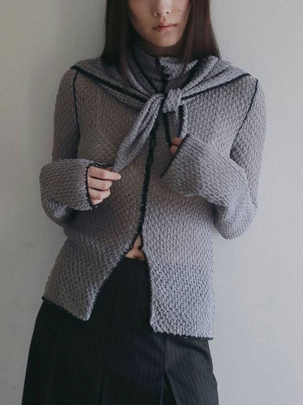 アンヌーク anuke 2026Prefall トップス Piping Scarf Knit 8月下旬～9