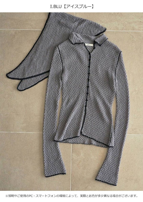 アンヌーク anuke 2026Prefall トップス Piping Scarf Knit 8月下旬～9