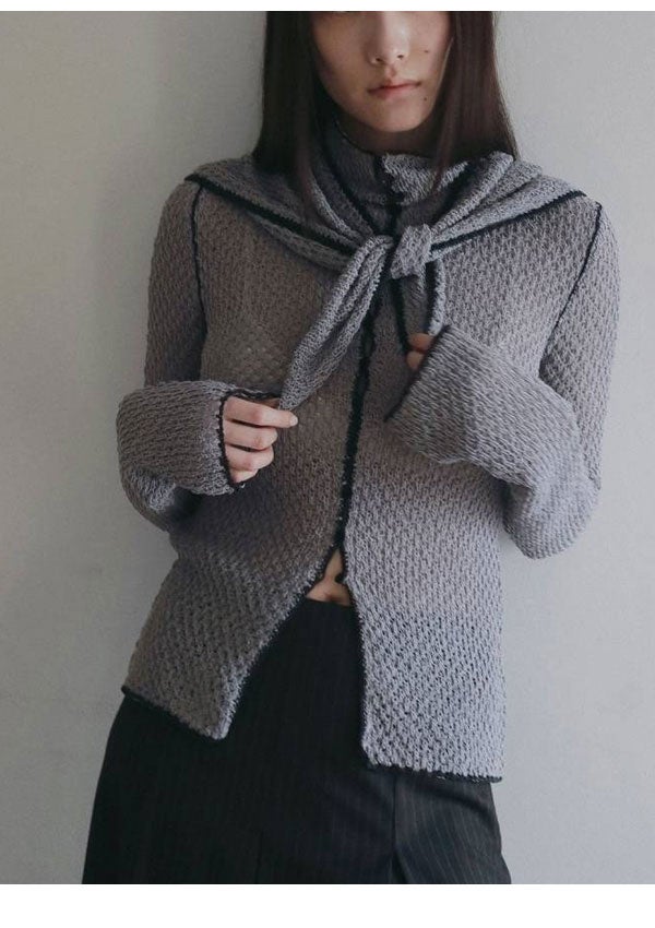 即納】アンヌーク anuke 2026Prefall トップス Piping Scarf Knit