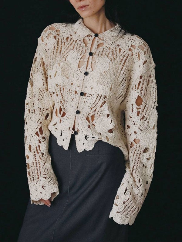 アンヌーク anuke 2026Prefall トップス Cutwork Opencollar Shirts 9