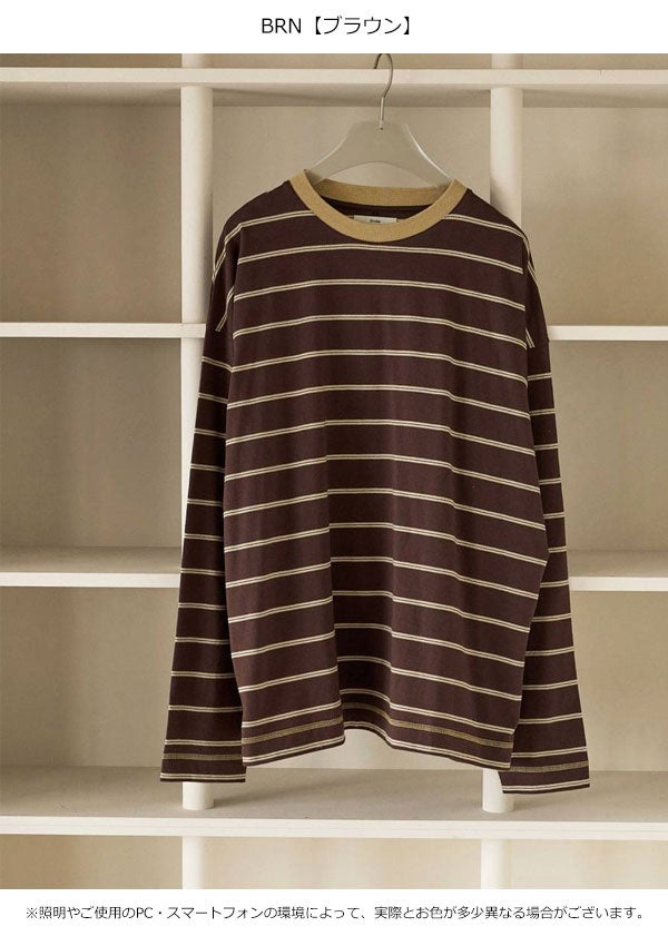 アンヌーク anuke 2026Prefall トップス Border Loose Long T-shirts 8