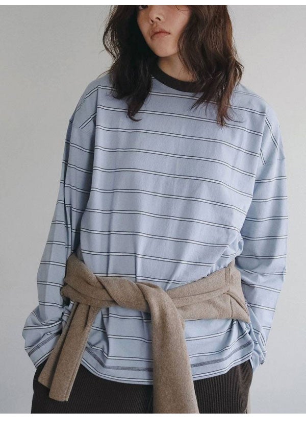 アンヌーク anuke 2026Prefall トップス Border Loose Long T-shirts 8