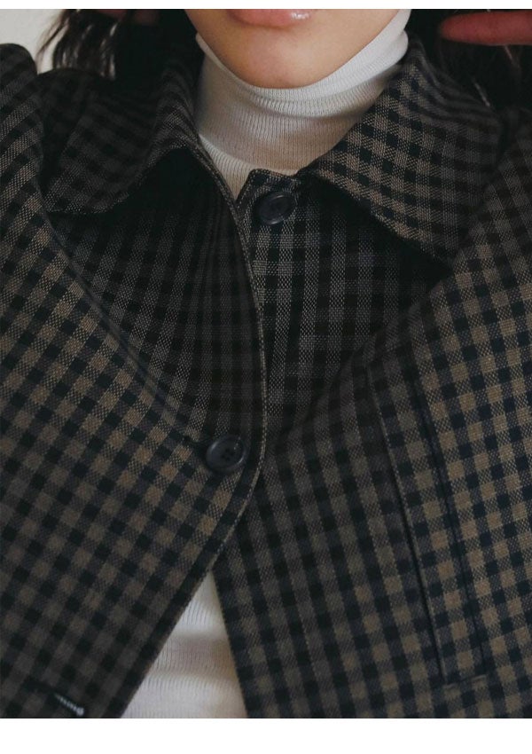 即納】 アンヌーク anuke 2026Prefall アウター Check Coverall Jacket
