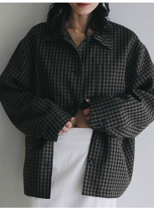 即納】 アンヌーク anuke 2026Prefall アウター Check Coverall Jacket