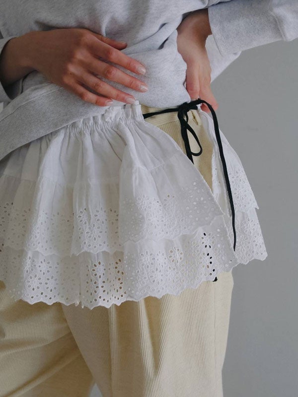 即納】 アンヌーク anuke 2026Prefall ボトムス 2way Lace Skirt 2WAY