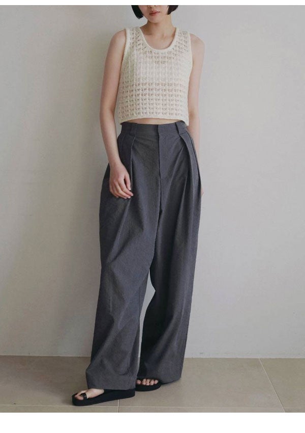 即納】アンヌーク anuke 2026Prefall トップス Pattern Knit Tanktop