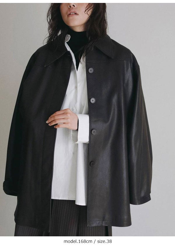 ジャケット・アウター anuke アンヌーク anuke 2026Prefall アウター Ecoleather Over Jacket 9月