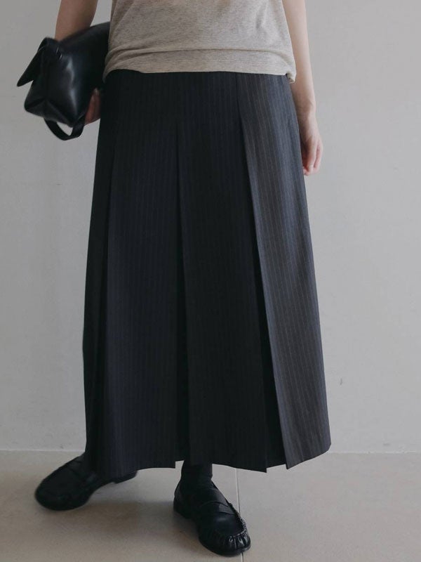 即納】アンヌーク anuke 2026Prefall ボトムス Stripe Pleats Skirt