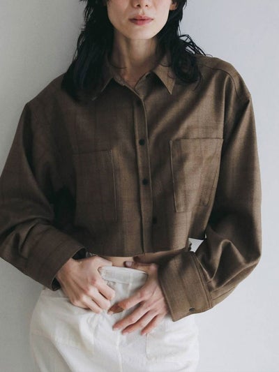 アンヌーク anuke 2026Prefall トップス Short Check Shirts 9月中旬 【完売品】アンヌーク anuke チェックオーバーシャツ