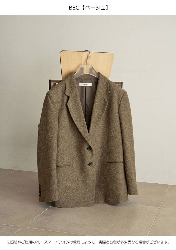 アンヌーク anuke 2026Prefall アウター Herringbone Wool Jacket 9月