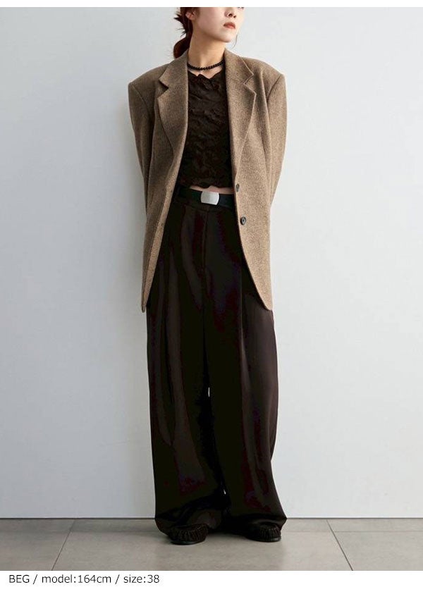 アンヌーク anuke 2026Prefall アウター Herringbone Wool Jacket 9月 